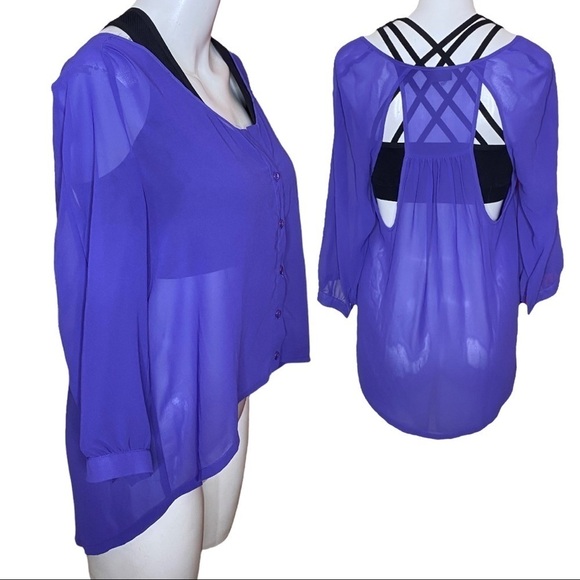Sparkle & Fade Blouse Back Cut-Outs M - Picture 1 of 6